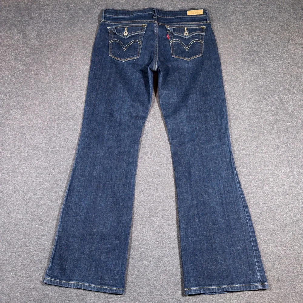 Levi's 545 Jeans Women's 8 Blue Low Rise Boot Cut Denim Stretch Dark Wash Boho